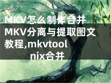 MKV怎么制作合并 MKV分離與提取圖文教程,mkvtoolnix合并