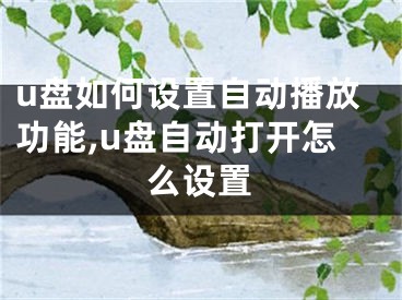 u盤如何設(shè)置自動(dòng)播放功能,u盤自動(dòng)打開怎么設(shè)置