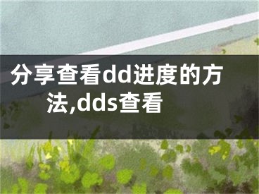 分享查看dd進(jìn)度的方法,dds查看