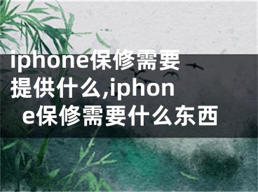 iphone保修需要提供什么,iphone保修需要什么東西