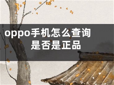 oppo手機怎么查詢是否是正品