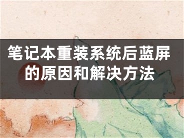 筆記本重裝系統(tǒng)后藍(lán)屏的原因和解決方法