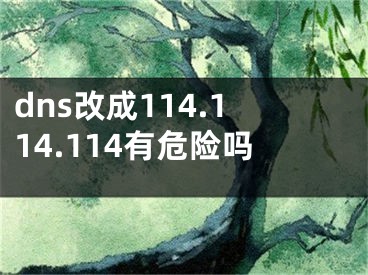 dns改成114.114.114有危險嗎