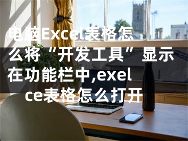 電腦Excel表格怎么將“開(kāi)發(fā)工具”顯示在功能欄中,exelce表格怎么打開(kāi)