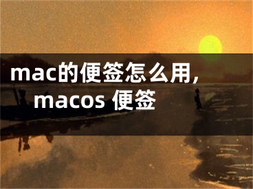 mac的便簽怎么用,macos 便簽