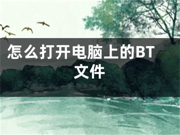 怎么打開(kāi)電腦上的BT文件