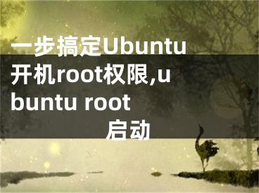 一步搞定Ubuntu開機(jī)root權(quán)限,ubuntu root啟動