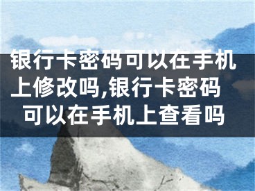 銀行卡密碼可以在手機(jī)上修改嗎,銀行卡密碼可以在手機(jī)上查看嗎