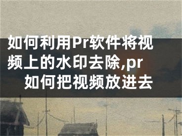 如何利用Pr軟件將視頻上的水印去除,pr如何把視頻放進(jìn)去