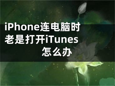 iPhone連電腦時(shí)老是打開iTunes怎么辦