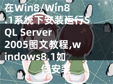 在Win8/Win8.1系統(tǒng)下安裝運行SQL Server 2005圖文教程,windows8.1如何安裝