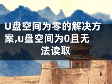 U盤空間為零的解決方案,u盤空間為0且無法讀取