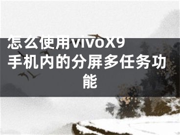 怎么使用vivoX9手機(jī)內(nèi)的分屏多任務(wù)功能