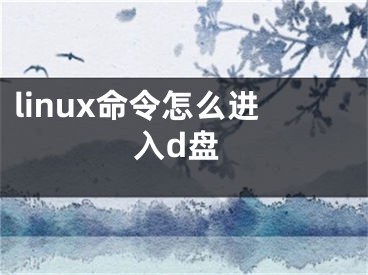 linux命令怎么進入d盤