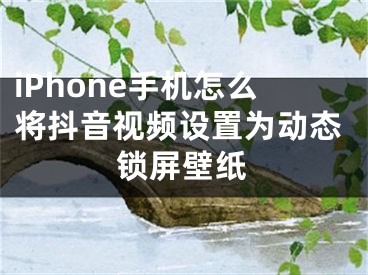 iPhone手機怎么將抖音視頻設(shè)置為動態(tài)鎖屏壁紙