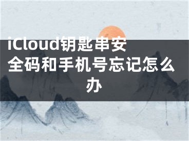 iCloud鑰匙串安全碼和手機號忘記怎么辦