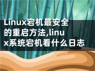 Linux宕機(jī)最安全的重啟方法,linux系統(tǒng)宕機(jī)看什么日志