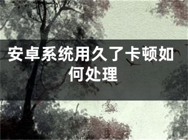 安卓系統(tǒng)用久了卡頓如何處理