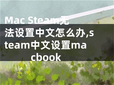 Mac Steam無法設(shè)置中文怎么辦,steam中文設(shè)置macbook