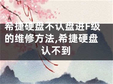 希捷硬盤不認(rèn)盤進(jìn)F級(jí)的維修方法,希捷硬盤認(rèn)不到