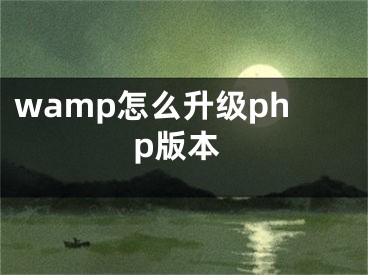 wamp怎么升級php版本