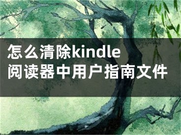 怎么清除kindle閱讀器中用戶指南文件