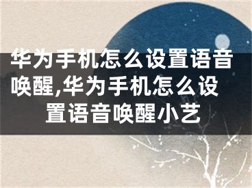 華為手機(jī)怎么設(shè)置語(yǔ)音喚醒,華為手機(jī)怎么設(shè)置語(yǔ)音喚醒小藝