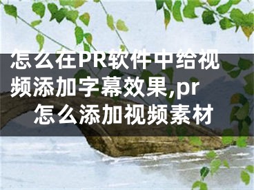 怎么在PR軟件中給視頻添加字幕效果,pr怎么添加視頻素材