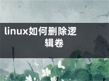 linux如何刪除邏輯卷