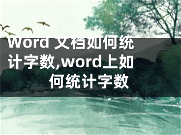 Word 文檔如何統(tǒng)計(jì)字?jǐn)?shù),word上如何統(tǒng)計(jì)字?jǐn)?shù)