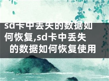 sd卡中丟失的數(shù)據(jù)如何恢復(fù),sd卡中丟失的數(shù)據(jù)如何恢復(fù)使用