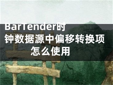 BarTender時(shí)鐘數(shù)據(jù)源中偏移轉(zhuǎn)換項(xiàng)怎么使用 