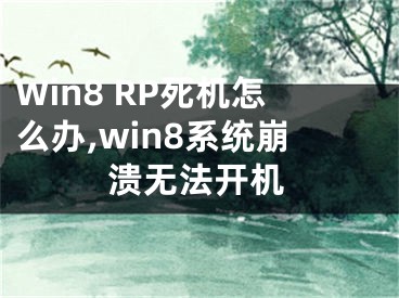 Win8 RP死機怎么辦,win8系統(tǒng)崩潰無法開機