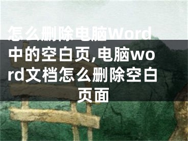 怎么刪除電腦Word中的空白頁(yè),電腦word文檔怎么刪除空白頁(yè)面