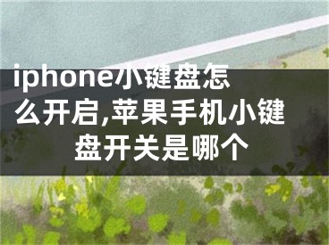 iphone小鍵盤怎么開啟,蘋果手機小鍵盤開關(guān)是哪個