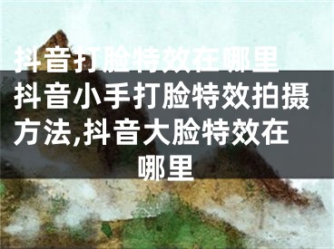 抖音打臉特效在哪里 抖音小手打臉特效拍攝方法,抖音大臉特效在哪里