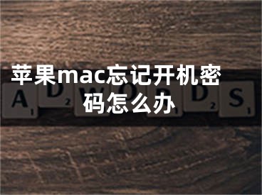 蘋果mac忘記開(kāi)機(jī)密碼怎么辦