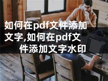 如何在pdf文件添加文字,如何在pdf文件添加文字水印