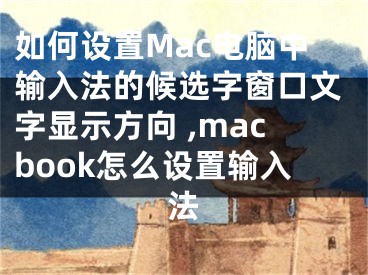 如何設(shè)置Mac電腦中輸入法的候選字窗口文字顯示方向 ,macbook怎么設(shè)置輸入法