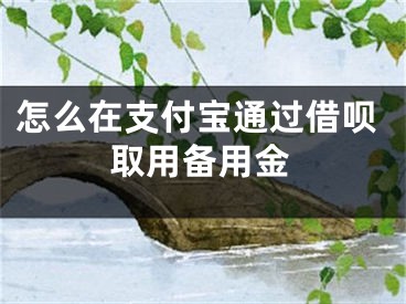 怎么在支付寶通過借唄取用備用金