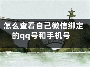 怎么查看自己微信綁定的qq號和手機號