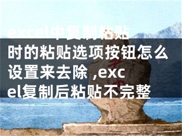 excel中復(fù)制粘貼時(shí)的粘貼選項(xiàng)按鈕怎么設(shè)置來(lái)去除 ,excel復(fù)制后粘貼不完整