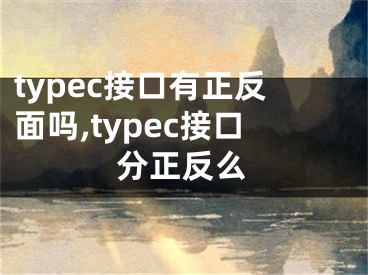 typec接口有正反面嗎,typec接口分正反么