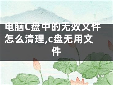 電腦C盤中的無效文件怎么清理,c盤無用文件