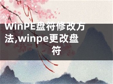 WinPE盤符修改方法,winpe更改盤符