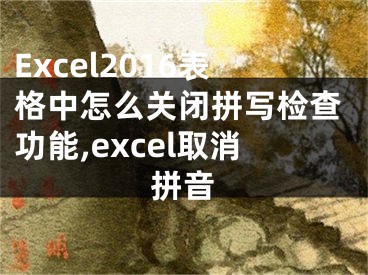 Excel2016表格中怎么關(guān)閉拼寫檢查功能,excel取消拼音