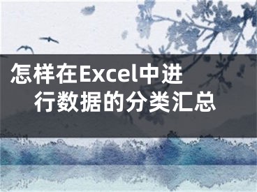 怎樣在Excel中進行數(shù)據(jù)的分類匯總