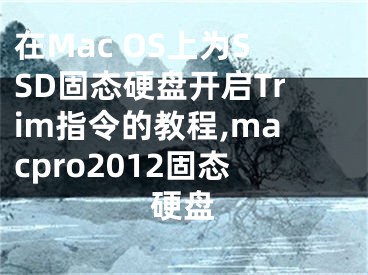 在Mac OS上為SSD固態(tài)硬盤開啟Trim指令的教程,macpro2012固態(tài)硬盤