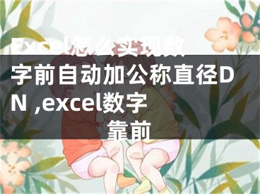 Excel怎么實(shí)現(xiàn)數(shù)字前自動加公稱直徑DN ,excel數(shù)字靠前