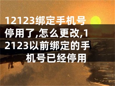 12123綁定手機號停用了,怎么更改,12123以前綁定的手機號已經(jīng)停用